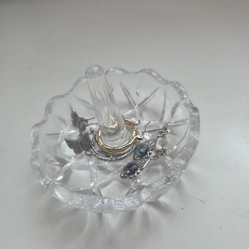 Vintage Crystal Ring Jewelry Holder